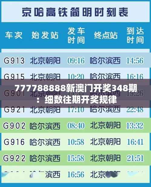 777788888新澳门开奖348期:细数往期开奖规律