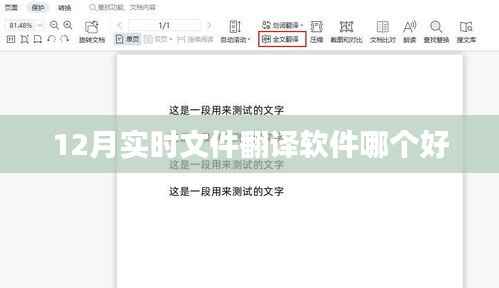 实时文件翻译软件推荐,12月优选榜单